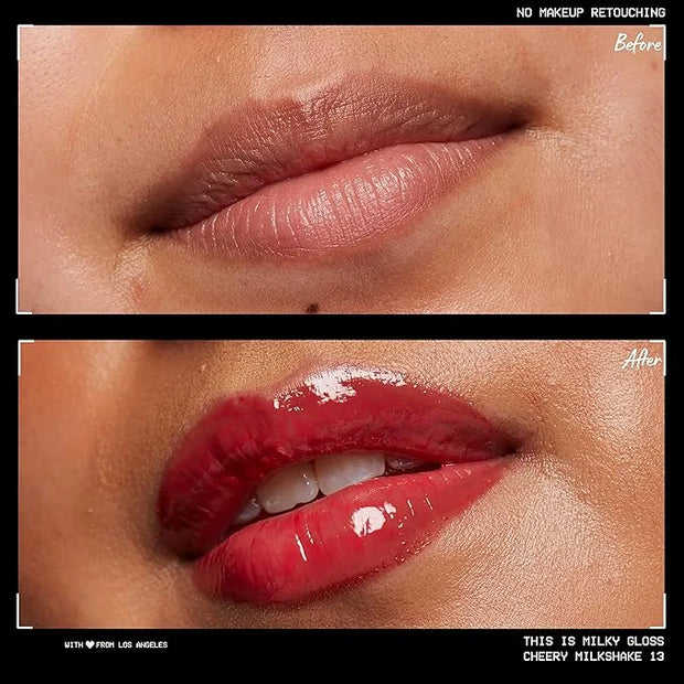 NYX PROFESSIONAL MAKEUP This Is Milky Gloss, Lip Gloss with 12 Hour Hydration, Vegan - Cherry Milkshake (Cherry Pink) - Pr...