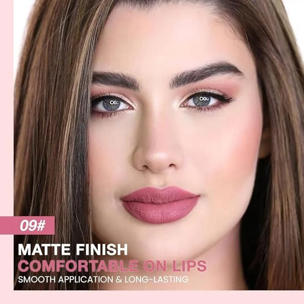 evpct Pink Matte Creamy Retractable Lip Liner Pencils for Shaping & Sculpting Lips, Lip Pencils for Women Long Lasting Wat...