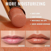 Oulac Orange Nude Shine Lipstick - Peach Moisturizing Lip Stick Glossy Tinted Lip Balm, Sheer Shine Juicy Finish, Lightwei...