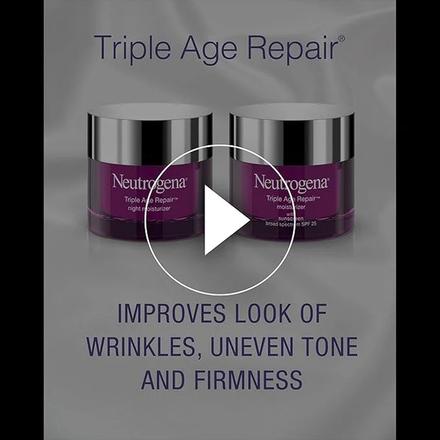 Neutrogena Triple Age Repair Anti-Aging Daily Facial Moisturizer with SPF 25 Sunscreen & Vitamin C, Firming Anti-Wrinkle F...