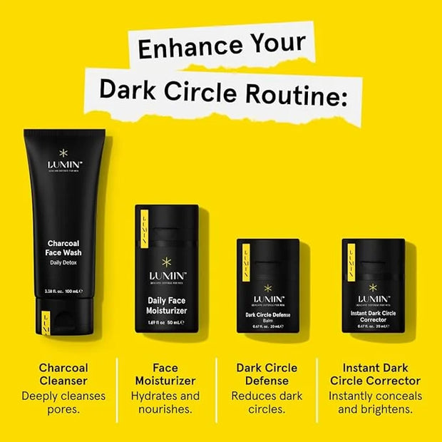Lumin - Men's Dark Circle Defense Balm - Anti-Aging Korean Formulated Eye Cream Treatment for dark circles, fine lines, & ...