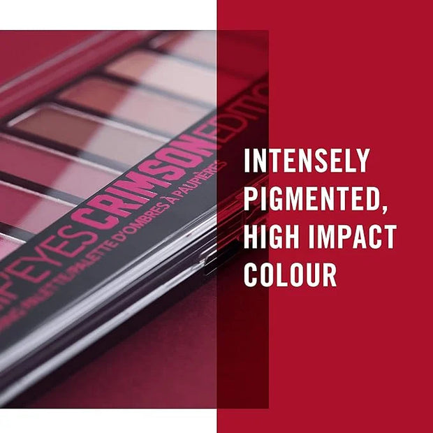 Rimmel London Magnif'Eyes Eyeshadow Palette, 12 Shades, Blendable Formula, Versatile, 007, Crimson, 0.5oz - Product Image