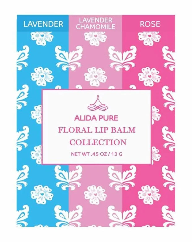 Floral Lip Balm Collection, Vegan Lip Lips,