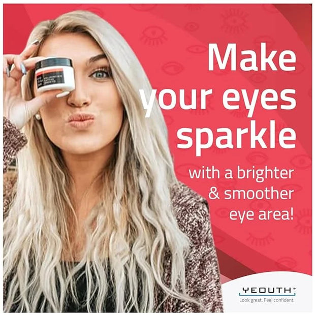 YEOUTH Retinol Eye Cream, Firming Under Eye Cream for Puffiness and Bags Under Eyes for Wrinkles and Dark Circles with Hya...