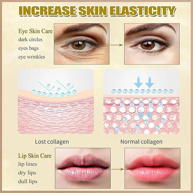30Pcs Lip Mask Under Eye Masks Patches,Crystal Collagen Hydrating Moisturizing Smoothing Lips Gel Pads for Puffy Eyes Bags...