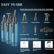 AREYZIN Ear and Nose Hair Trimmer for Men and Women Professional USB Rechargeable Nose Trimmer Nose Clippers Eyebrow Facia...