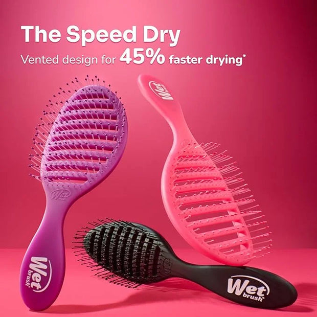Wet Brush Speed Dry Hair Brush - Sky Blue - Vented Design and Ultra Soft HeatFlex Bristles Are Blow Dry Safe With Ergonomi...