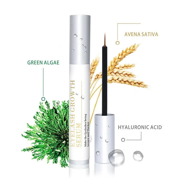 Eyelash Growth Serum for Lash Enhancing: Natural Booster for Longer & Stronger Lashes — Gentle on Sensitive Eyes (All Skin...