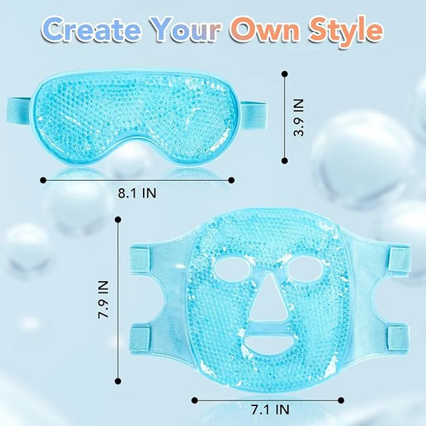 XPCARE Colding Ice Face Mask and Cooling Eye Mask for Puffy Eyes & Migraine Relief, Gel Eye Mask, Cool Face Masks for Dark...