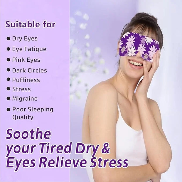 Steam Eye Mask Self Heating Moist Eye Compress Disposable SPA Warm Eye Mask 10 Packs for Dry Eyes, Eye Fatigue, Stress Rel...