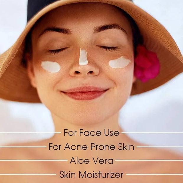 Sunscreen Moisturizing Face & Body Lotion (SPF 75) w/Aloe Vera for Cooling Sensation | LA BODIES | For Acne Prone Skin | Q...