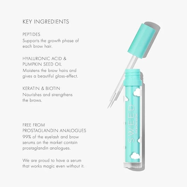 SWEED - The Brow Serum | Peptides, Biotin, Keratin | Vegan, Cruelty-Free, Clean Beauty (0.10 fl oz | 3 ml) - Product Image