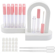 10cm Empty Lip Gloss Tubes With Wand Lipgloss Tubes Cute With Pink Lids Lip Balm Bulk Refillable Cosmetic Containers Diy L...
