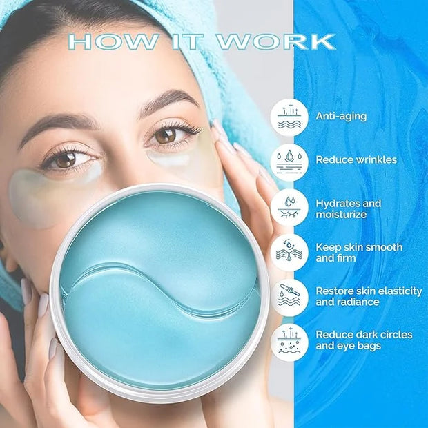 CCbeauty Under Eye Patches for Dark Circles and Puffiness - Hyaluronic Acid Under Eye Mask with Collagen for Wrinkles, Hyd...