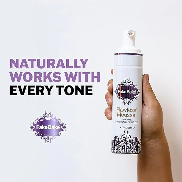 Fake Bake Flawless Self Tanning Mousse Streak-Free, Long-Lasting Natural Glow For All Skin Tones Women & Men - Sunless Tan...