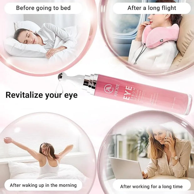 Caffeine Eye Cream for Dark Circles and Puffiness,Under Eye Cream for Fine Lines Wrinkles and Bags,Eye Care Eye Roller Ser...