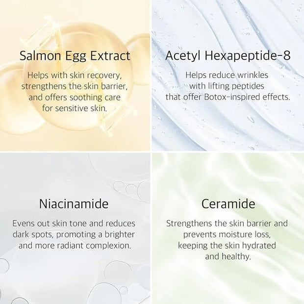 Salmon & Peptide Nutrition Cream – 1.76 fl oz– Deeply Hydrating Face Moisturizer with Collagen & Peptides for Dry, Aging S...