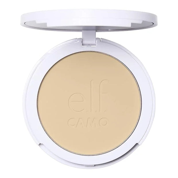 e.l.f. Camo Powder Foundation, Lightweight, Primer-Infused Buildable & Long-Lasting Medium-to-Full Coverage Foundation, Fa...