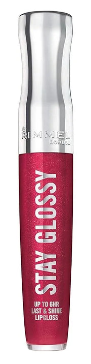 Rimmel Stay Glossy Lip Gloss - Non-Sticky and Lightweight Formula for Lip Color and Shine - 490 Grind Time, .18oz - Produc...