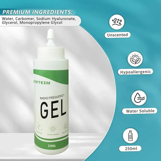 Hydrating Radio Frequency Gel, Facial Conductive Gel for Microcurent for Body Contouring & Skin Tightening Pack of 2 - Pro...