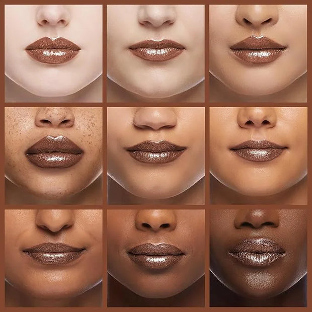 Oulac Dark Brown Lipstick for Women with Metallic 3D Shine Lightweight Hydrating Formula, High Impact Lip Color, Vegan Bea...