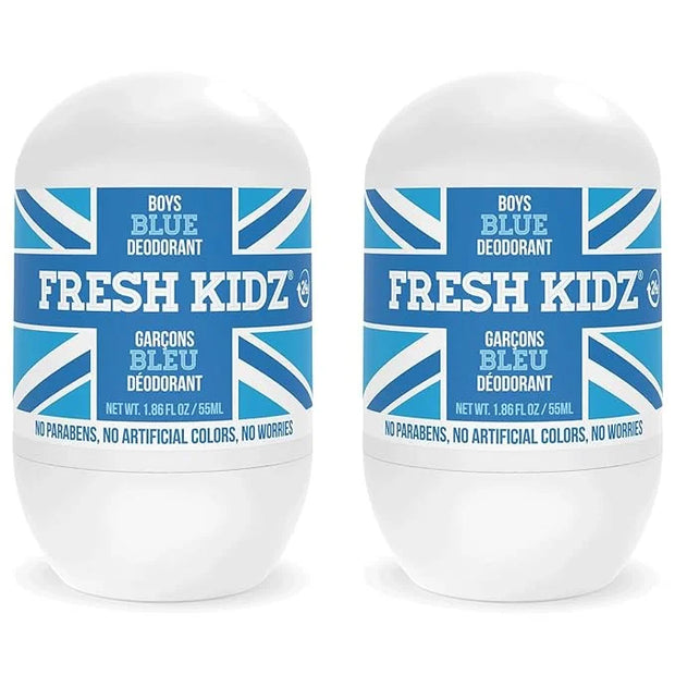 Fresh Kidz Roll On Deodorant for Kids and Teens - Baking Soda and Aluminum-free 24 Hour Protection for Sensitive Skin - Bo...