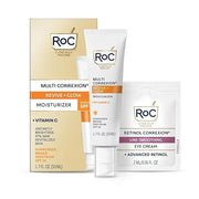 RoC Multi Correxion Revive + Glow Vitamin C Broad Spectrum SPF 30 Moisturizer (1.7 oz) with Retinol Eye Cream Packette - P...