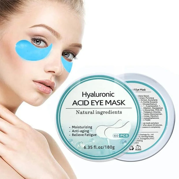Under Eye Patches, Hyaluronic Acid Eye Mask Moisturizing, 60PCS Gel Eye Masks Pads With Collagen Eye Treatment for Reducin...
