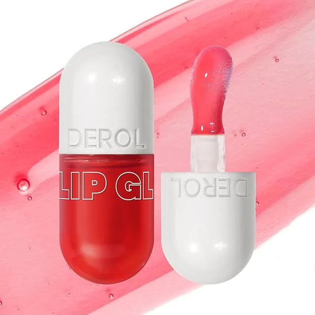 Lip Plumper Gloss High-Shine Liquid Lip Plumping Color, Long-Lasting Plumper Pout, Moisturizing, Non-Sticky With Natural G...