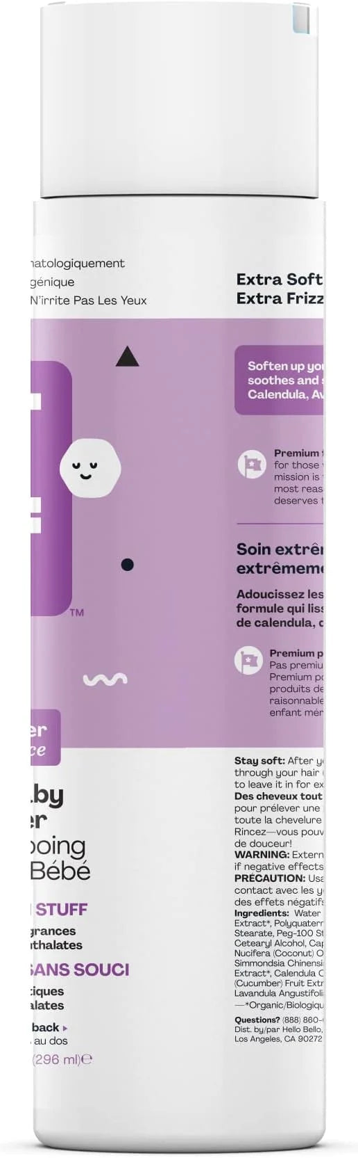 Hello Bello Soft Lavender Conditioner | Hypoallergenic, pH-Balanced & Dermatologist-Tested, Plant Based Formula for Babies...