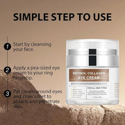 Eye Cream with Retinol Collagen for Wrinkles, Avocado for Hydrating, Caffeine and Vitamin C for Dark Circles and Puffiness...