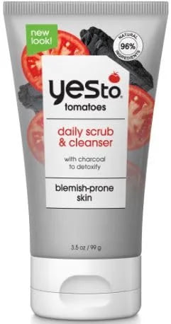 Yes To Tomatoes charcoel Set – Face Mask, Scrub & Cleanser, Moisterizer, Spot Treatment - Product Image