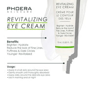 Phoera Revitalizing Eye Cream Brighten Hydrate Reduce The Fine Lines, Dark Circle Wrinkles And Puffiness For Men And Women...