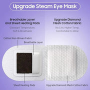 Steam Eye Mask, 10 Packs Heated Eye Mask, Self Heating Disposable SPA Warm Compress for Eyes Sleep Mask, Soothing Moist He...