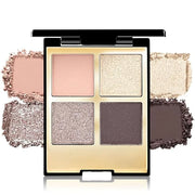 4 Colors Eyeshadow Makeup Palette,Nude Rose Gold Highly Pigmented Natural Neutral Nude Eye Shadow Palette with Mirror,Long...