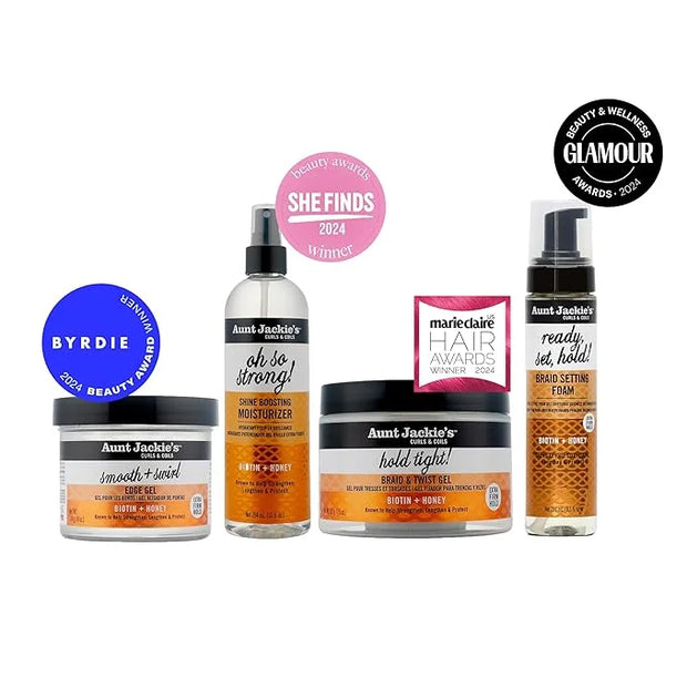 Aunt Jackie's Award-Winning Braid + Twist Collection Oh So Strong Shine Boosting Moisturizer, 12 fl oz - Product Image