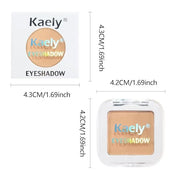 Kaely Pressed Single Eyeshadow Makeup, Light Nude Brown Matte Highly Pigmented Monochrome Eye Shadow Palette, Waterproof N...