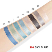 evpct Sky Blue Shimmer Cream Eye Shadow Brightener Sticks Set for Eyes, Blue Shimmery Matte Pencil Eye shadow Applicator S...