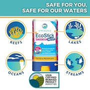 STREAM2SEA EcoStick SPF 35 Mineral Sunscreen Stick, Sweat Water Resistant Sunblock, USDA Approved Biodegradable Paraben Fr...