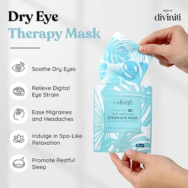 12-Pack Steam Eye Mask - Self Warming Heated Eye Mask for Dry Eyes, Up to 110F Degrees, Fast Soothing Relief - Puffy Eyes,...