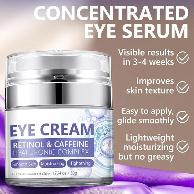 Caffeine Eye Cream for Dark Circles and Puffiness, Retinol Eye Cream for Anti-Aging & Wrinkles, Firming & Repair Under Eye...