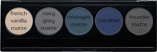 Matte Cool Tone Blue & Silver Vegan Eyeshadow Palette; Talc, Paraben & Cruelty Free - Product Image