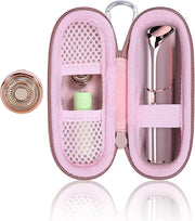 co2CREA Hard Case and Replacement Head Compatible with Finishing Touch Flawless Facial Hair Remover Electric Face Razor fo...