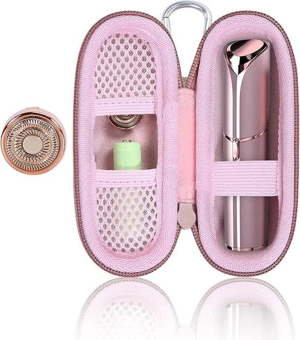 co2CREA Hard Case and Replacement Head Compatible with Finishing Touch Flawless Facial Hair Remover Electric Face Razor fo...
