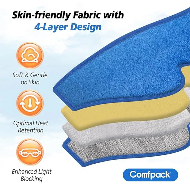 Eye Mask for Dry Eyes, Microwave Warm Compress for Eyes with Washable Cover, Remove Styes, Chalazion Therapy Heating Pad H...