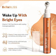 BellaBLISS Vitamin C & Vitamin E Eye Serum – Hydrating Under Eye Roller for Puffiness, Wrinkles & Dark Circles – Lightweig...