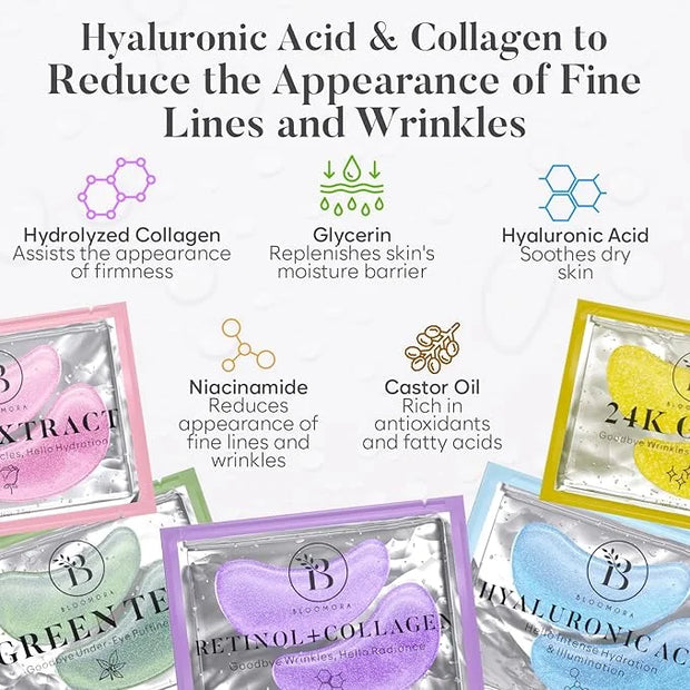 Variety Under Eye Patches (30 Pairs) Under Eye Patches for Dark Circles, Under Eye Patches for Puffy Eyes and Dark Circles...