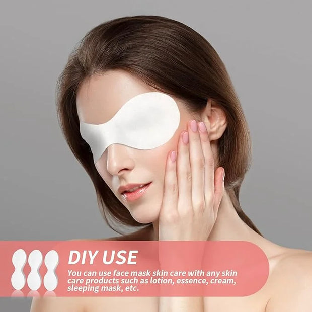 MoyRetty 300 Sheets Disposable Eye Mask-Non Woven Eye Care Cotton, Facial Eye Covers Skincare Spa Paper, Cosmetic Facial P...