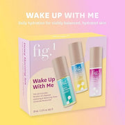 Fig.1 Dewy Morning, Daily Hydration Skincare Gift Set - Travel & Trial Size - Includes Micellar Oil Cleanser (30ml), Hydra...