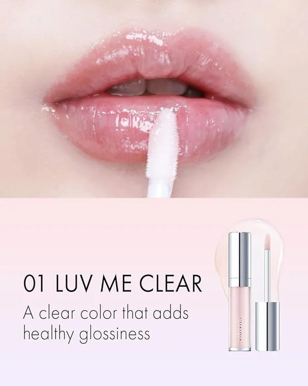 VIDIVICI Millennial Lip Oil #01 Luv Me Clear - Non-Sticky Dewy Gloss for Moisturized & Voluminous Lips - Overnight Lip Mas...